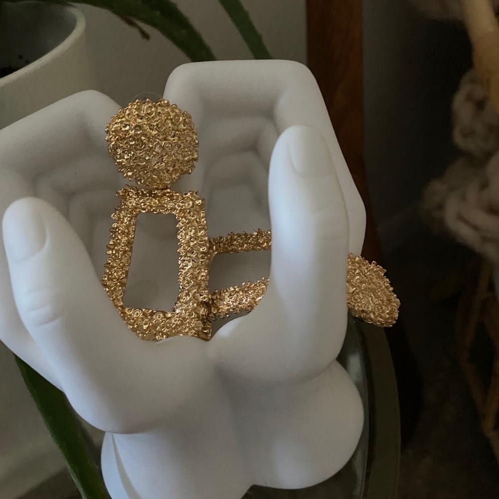 Geometric Statement Earrings - image 2